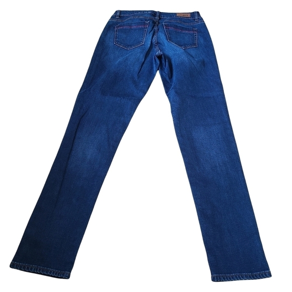 DH3 Mia Mid rise skinny blue red denim jeans - Picture 3 of 8